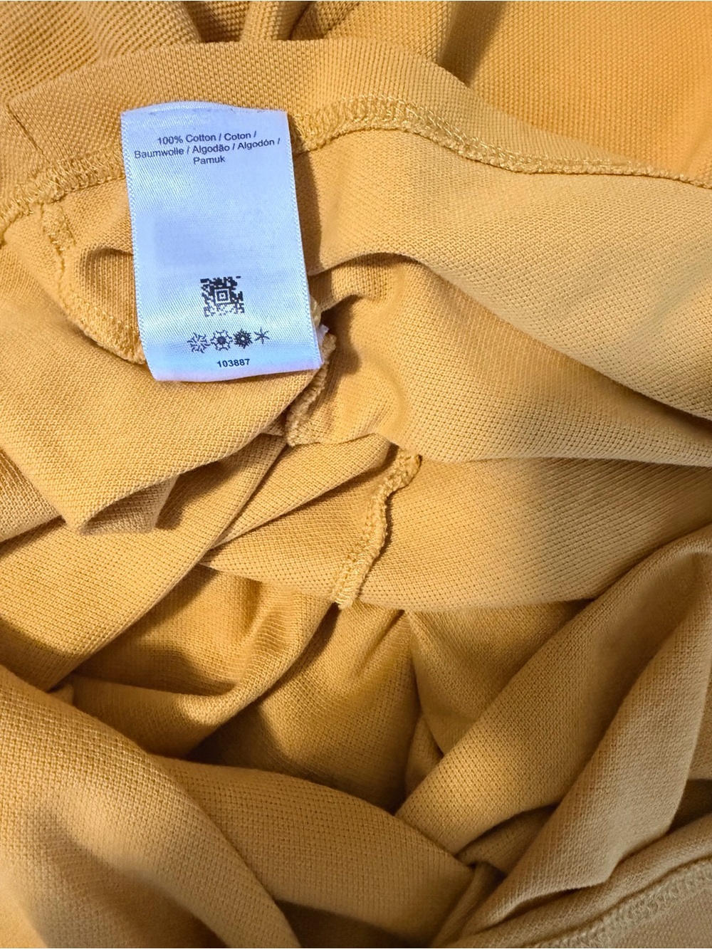Fred Perry Yellow M1200 Polo with Black Twin Tipping - Picture 5 of 5